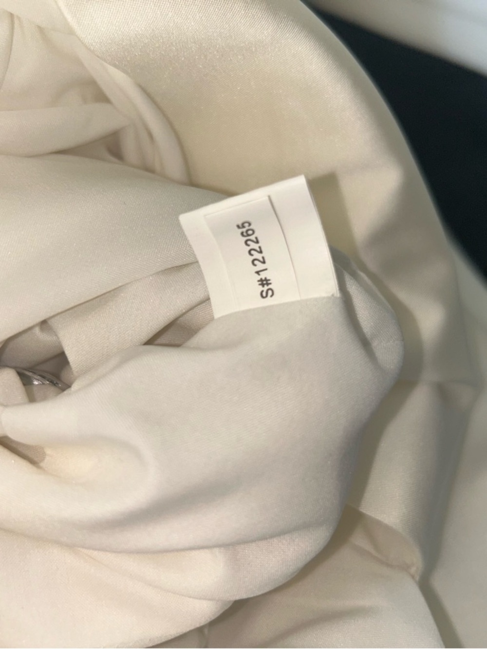 Kay Unger NY Ivory Satin Wrap Dress Size 8 Cocktail Wedding Guest - Picture 7 of 8